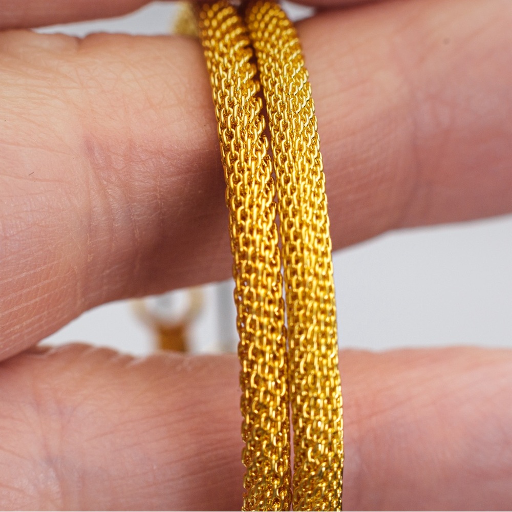 Tube hoop earrings textured diamond cut look gold tone lever back earrings Mixit - Picture 3 of 12